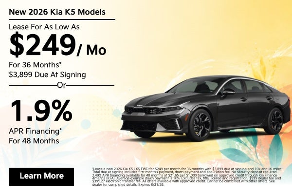 New 2026 Kia K5 Models