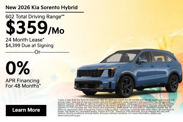 New 2026 Kia Sorento Hybrid Models