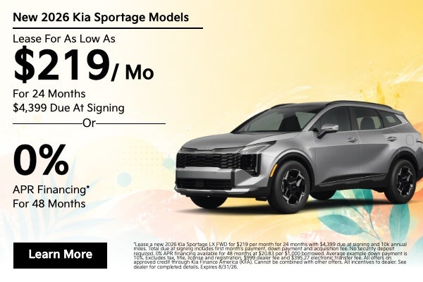 New 2026 Kia Sportage Models
