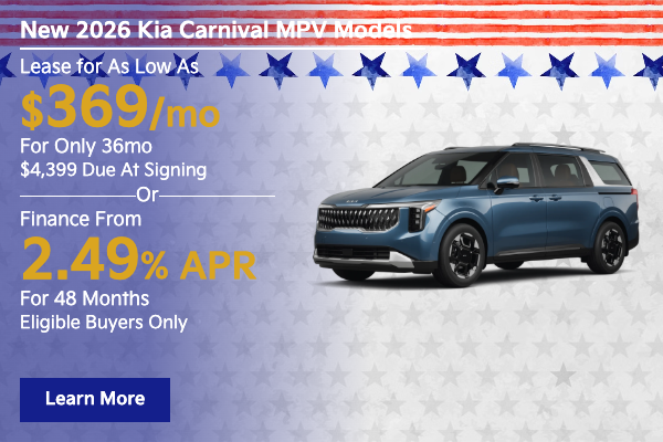 New 2026 Kia Carnival MPV Models