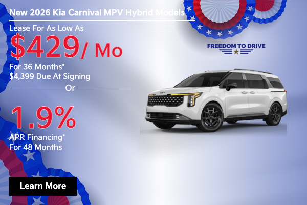 New 2026 Kia Carnival MPV Hybrid Models