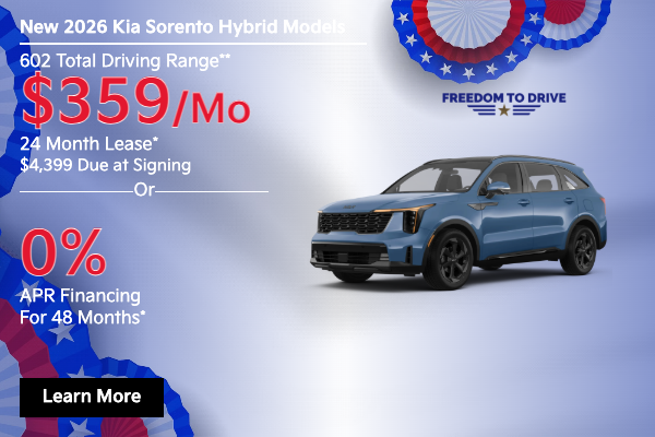 New 2026 Kia Sorento Hybrid Models